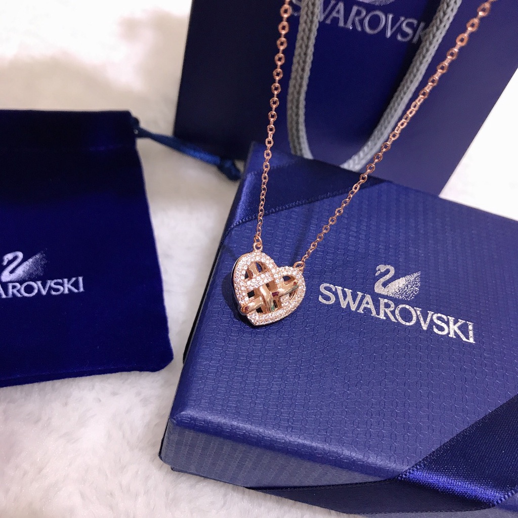 Dây Chuyền Bạc 925 Mặt Hình Trái Tim Đơn Giản Hợp Thời Trang Swarovski