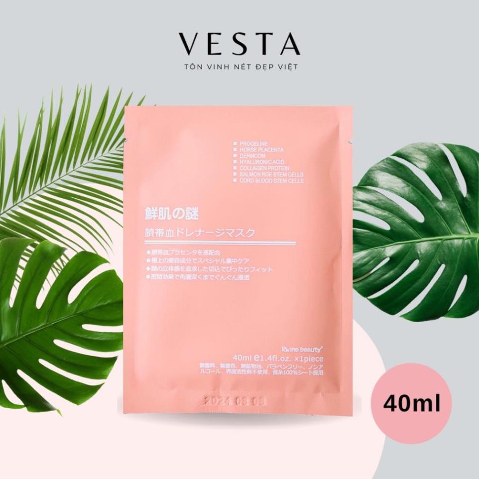Mặt nạ nhau thai cừu nhật mask giấy rwine dưỡng da dưỡng ẩm 40ml - H.Perfumeshop