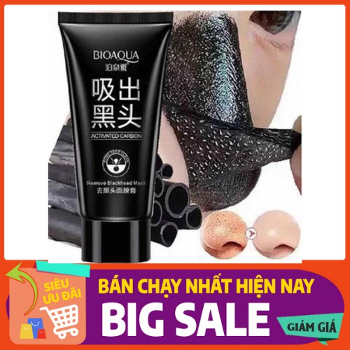 Gel lột mụn đầu đen, lột mụn cám [CỰC HOT] - Mặt nạ lột mụn than tre than tre hoạt tính Bioaqua - Lột Mụn Toàn Mặt