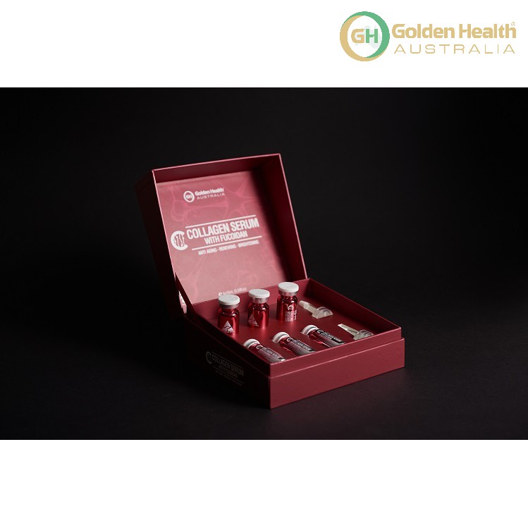 [GOLDEN HEALTH] Tinh chất collagen serum và tảo biển - Hộp 6 lọ