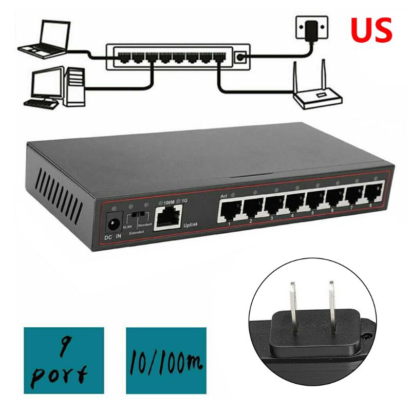 Bộ Chia 9 Cổng Mạng Lan Ethernet