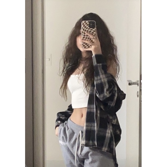 Áo hai dây Basic Cami Crop Top