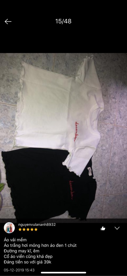 ÁO CROPTOP DECEMBER