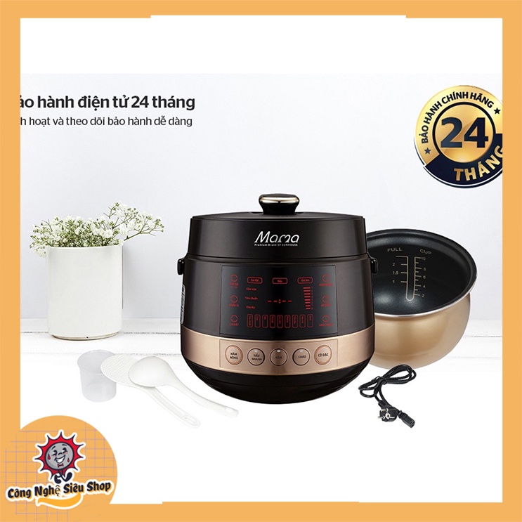 Nồi áp suất điện đa năng Sunhouse 5lit 1552, Nồi áp suất điện Sunhouse 6L 1562 hẹn giờ