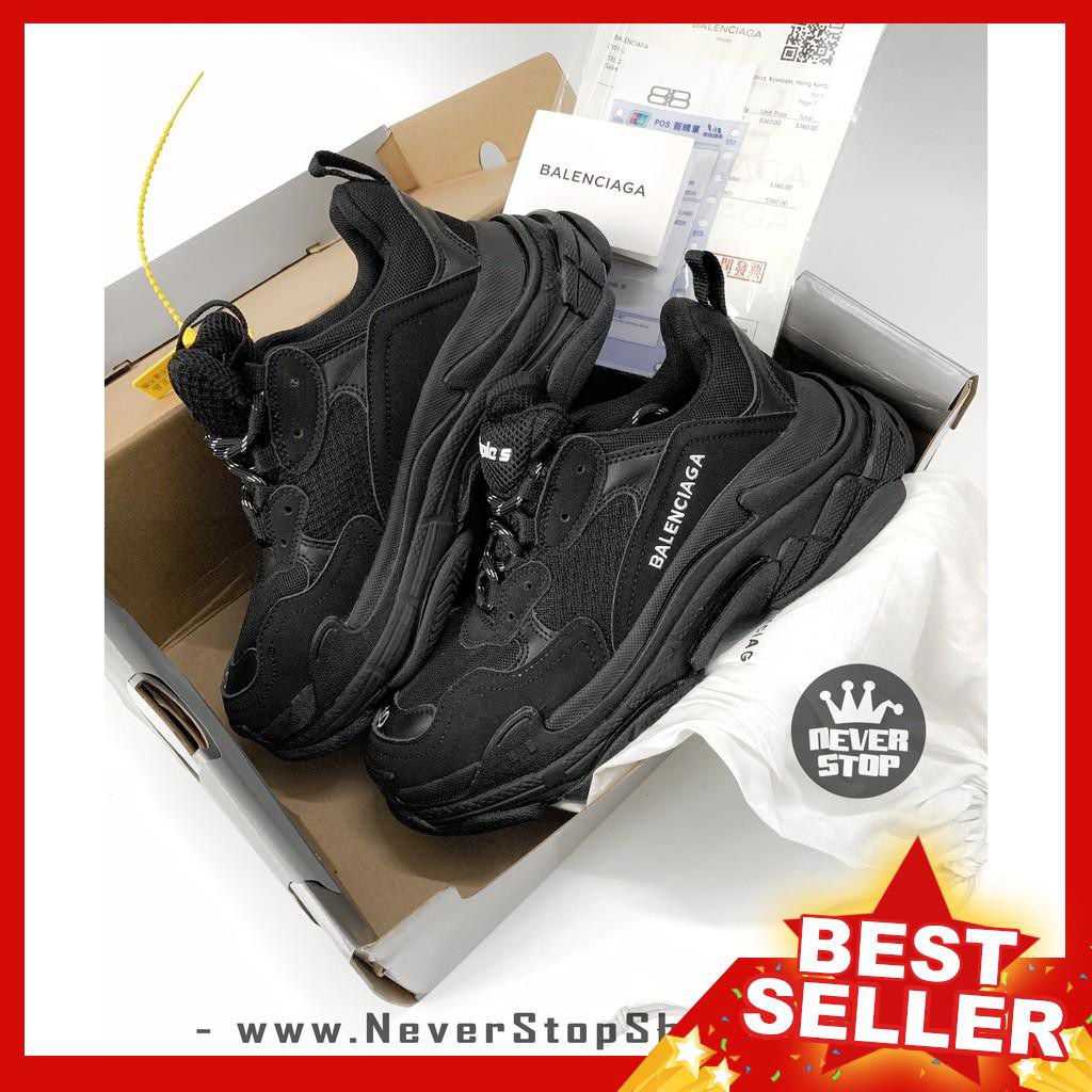 SALE HOT BALENCIAGA TRIPLE S ĐEN giày thời trang hàng chi tiết bản chuẩn đẹp, giá tốt [TẶNG VỚ] 👟 2020 . !