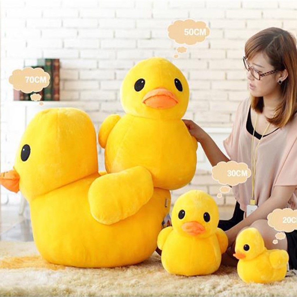 4 kích thước gối sofa nhỏ vịt vàng búp bê búp bê đồ chơi sang trọng