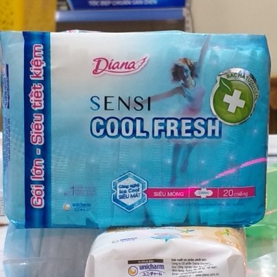 Băng vs Diana Sensi Cool Fresh có cánh gói lớn (20 miếng)