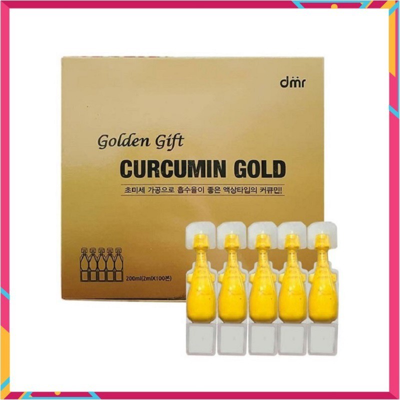 [ Chính Hãng ] Tinh Chất Nghệ Nano Curcumin Gold Hàn Quốc, Hộp 100 Tép * 2ml, Cao Cấp, Giúp Thải Độc Đẹp Dáng Sáng Da