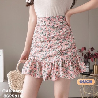 Chân váy hoa đuôi cá có khoá hông - HS