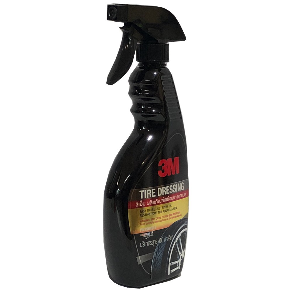 Chai xịt chăm sóc lốp phục hồi cao su - 3M Tire Dressing PN39042LT 400ml (Đen)