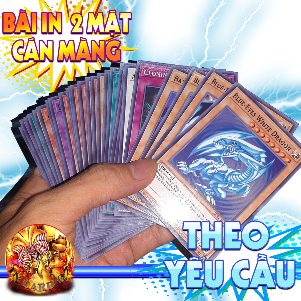 Bài in Yugioh Cán Bóng 2 Mặt Có Sleeves