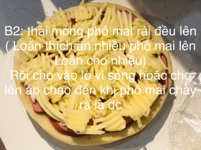 2 ĐẾ BÁNH PIZZA+PHÔ MAI