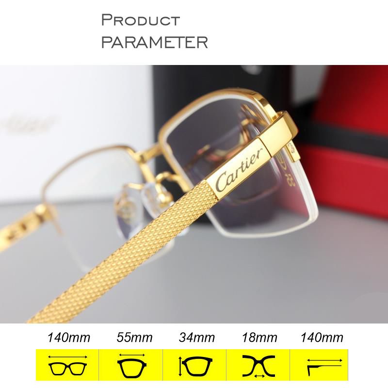 Kính viễn, lão, cận thị, nam giới, ống kính Uvblue CT097 Mạ 23k Titan nguyên chât. Size: 55mm/ 18mm