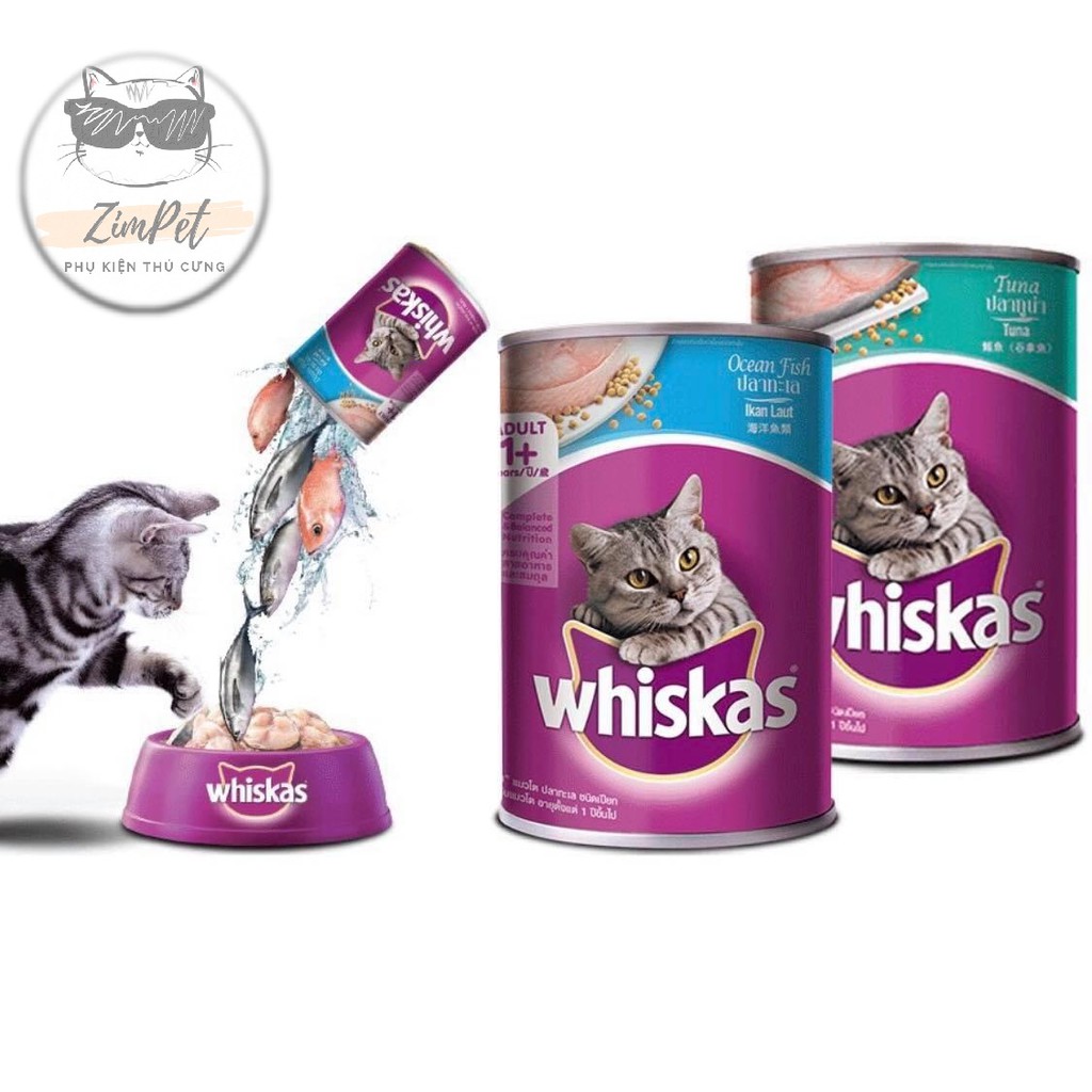 Pate Whiskas dạng lon 400gr cho mèo trưởng thành - Pate ưhiskas dạng lon cho mèo - Zimpet