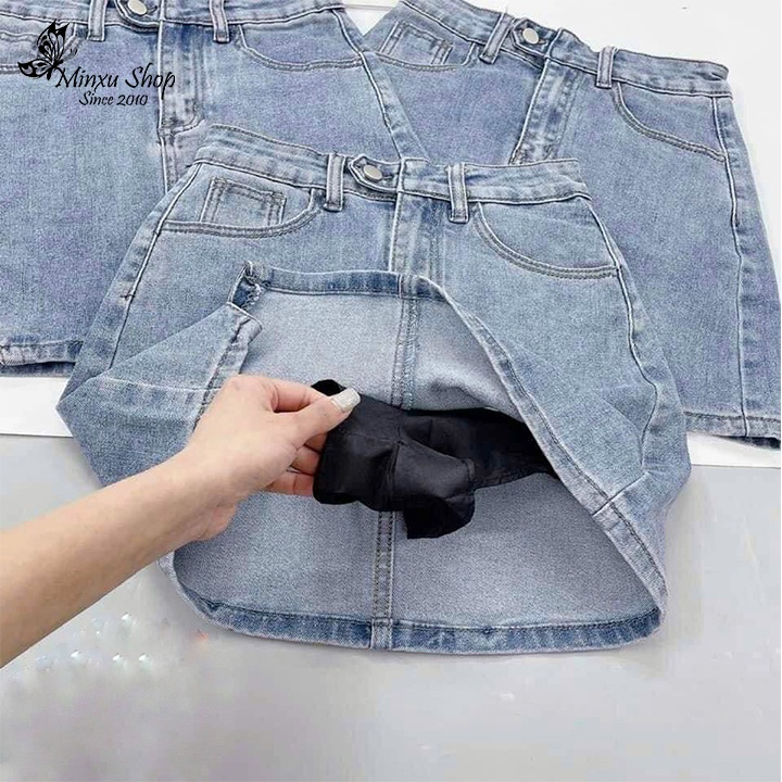 Quần sooc bò giả chân váy sành điệu , quần jean váy khoe dáng mềm mát co giãn 4 chiều hàng Quảng Châu Loại 1 mã Q1600