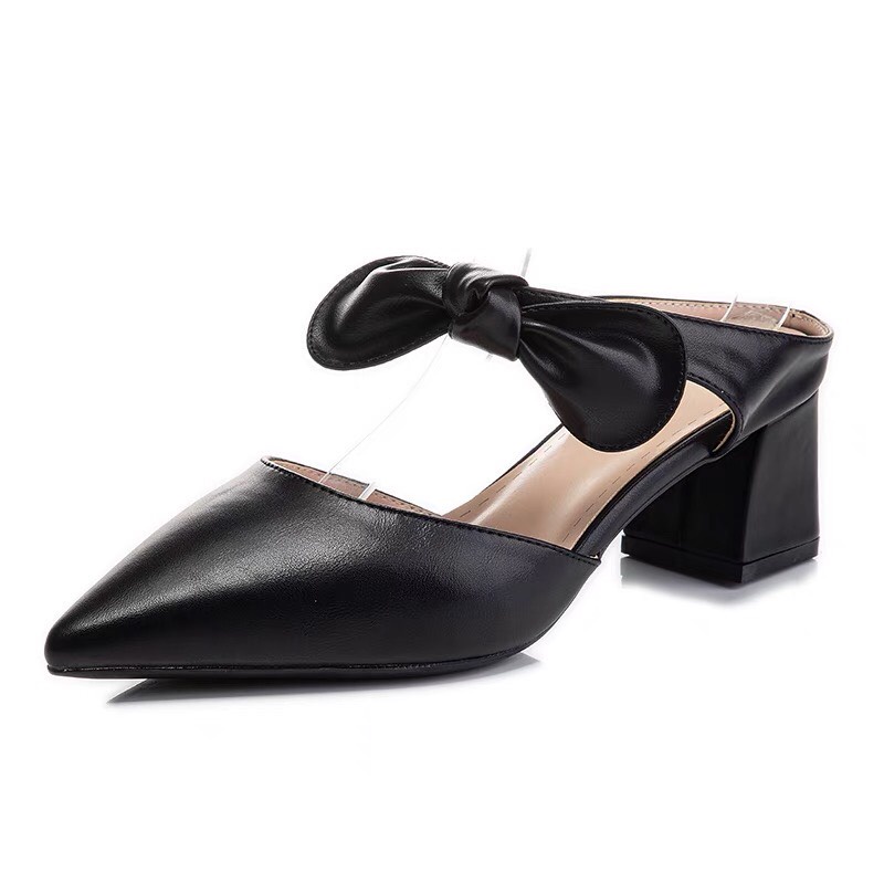 Giày Cao Gót Nữ Nơ To Mẫu Mới Hàng Đẹp E2