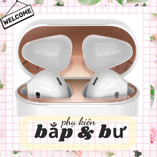 AIRPODS 2 Miếng Dán Kim Loại Bảo Vệ Hộp sạc Tai Nghe Bluetooth Airpod Chất Lượng Cao Tính Năng Chống Bụi Bẩn