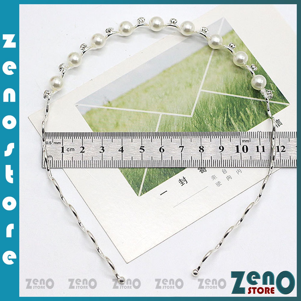 Bờm tóc xoắn đính ngọc, băng đô cài tóc nữ tính PT22