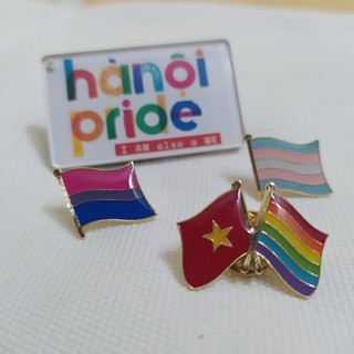 Combo 3 pin cài áo LGBT - Hanoi Pride