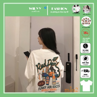 Áo thun tay lỡ unisex WILYY,áo phông ulzzang form rộng freeship TL2