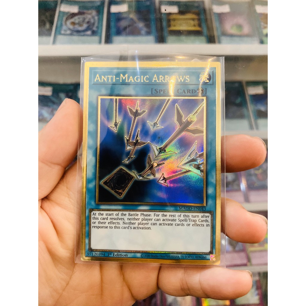 Thẻ Bài Lẻ YugiOh! Mã MAGO-EN043 - Anti-Magic Arrows - Premium Gold Rare - 1st Edition