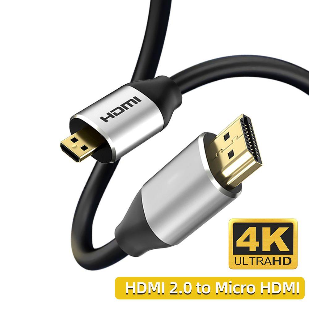 BTLIMER Cáp ChuyểN ĐổI Micro HDMI Sang HDMI TốC Độ Cao Mạ VàNg 2.0 4K