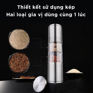 Dụng cụ lọ cối xay tiêu cầm tay inox thủy tinh cao cấp đạt chất lượng đức
