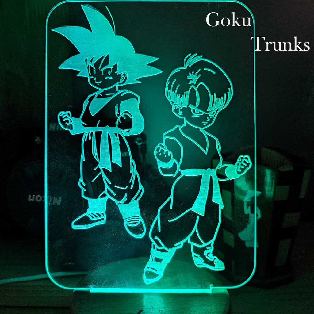 Đèn Led Anime Goku vs Trunks Màu Hình Nhân Vật Hoạt Hình, Cảm Ứng , Điều Khiển Từ Xa