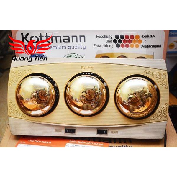 Đèn sưởi nhà tắm Kottmann 3 bóng K3B-H