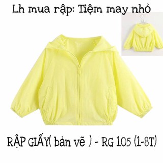 RG105_Rập giấy may áo khoác tay raglan cho bé