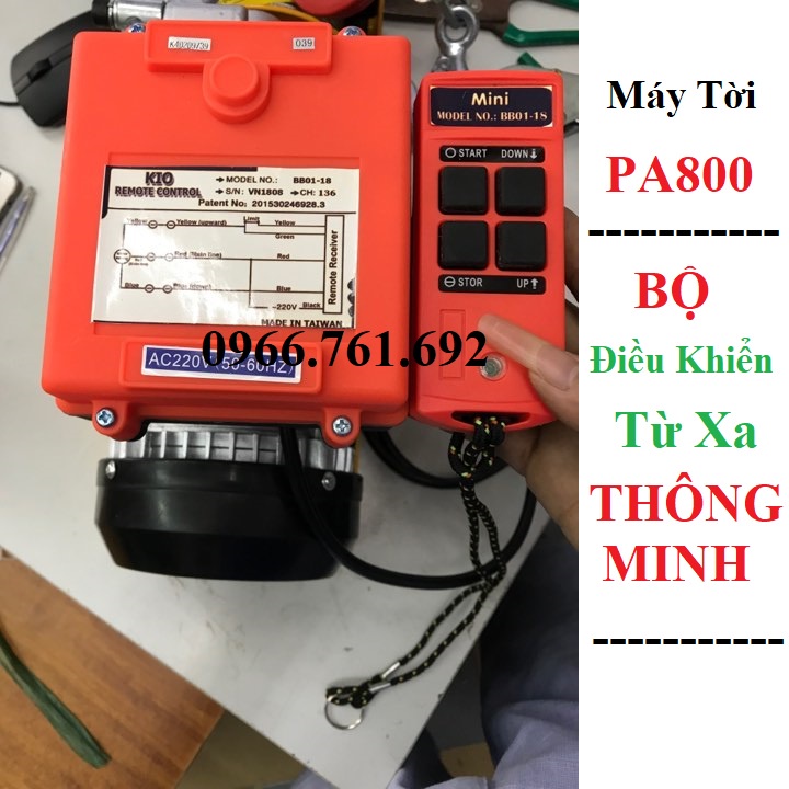 Máy tời điện điều khiển từ xa pa800