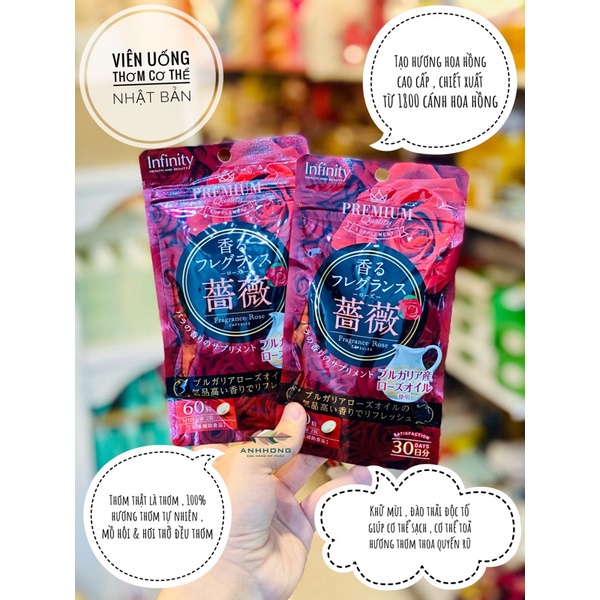 Viên Uống Thơm Body Hương Hoa Hồng