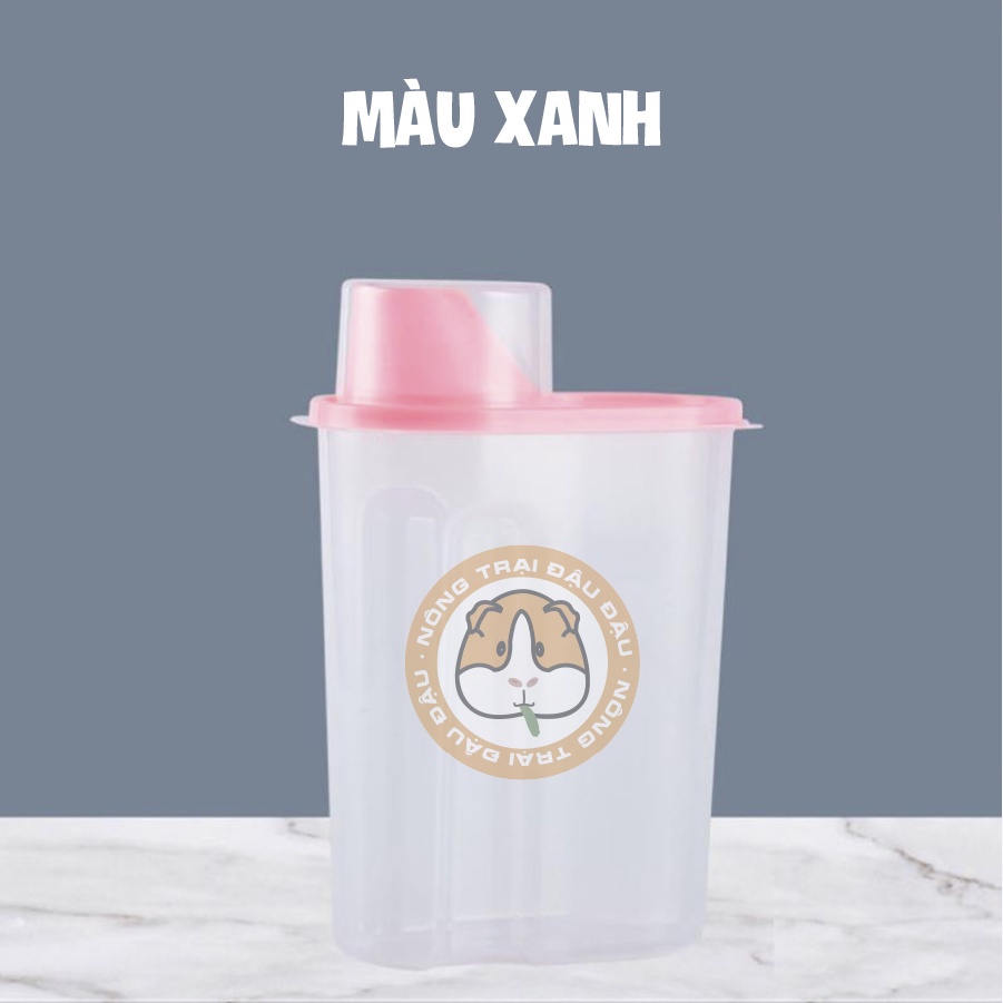 Hộp Đựng Thức Ăn Cho Thú Cưng Tiện Lợi Hạt Khô, Cỏ Nén, Thức Ăn Khô Hộp Đựng Thức Ăn Cho Thỏ, Bọ Ú, Chó, Mèo, Hamster
