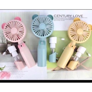 (Kèm ảnh thật) QUẠT MINI KÈM PHUN SƯƠNG, THÊM PIN VÀ DÂY SẠC CỰC CUTE