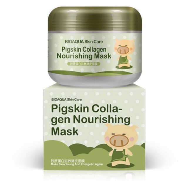 Hũ Mặt Nạ Bì Heo Thải Độc Cho Da Pigskin Collagen Nourishing Mask Siêu Hiệu Quả Hàng Nội Địa Trung