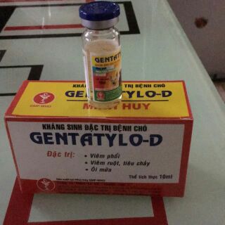 Gentatylo-D trị ho, nôn mửa, tiêu chảy ở chó