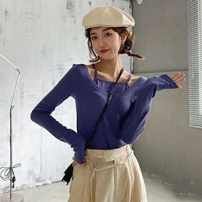 SUXI Áo Dệt Kim Nữ Dài Tay Gợi Cảm