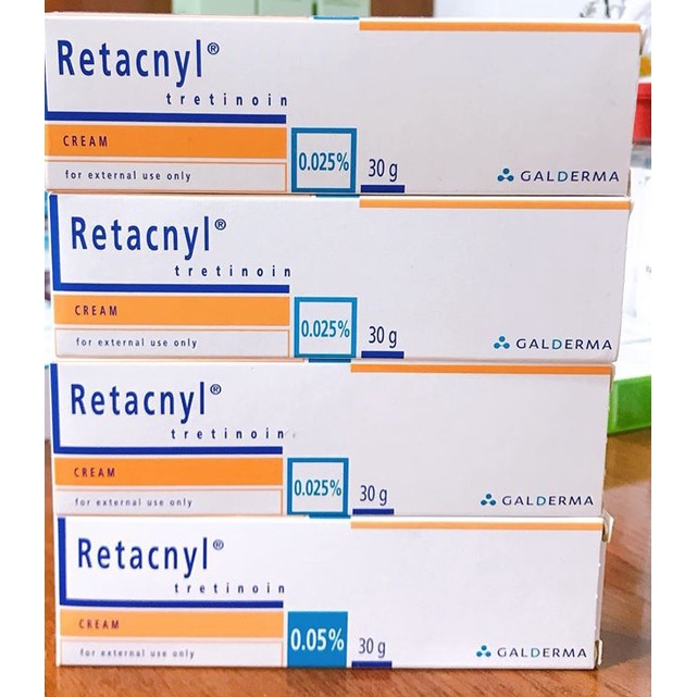 Cream retacnyl 30g  chính hãng galderma hỗ trợ giảm mụn: thâm, sung ẩn