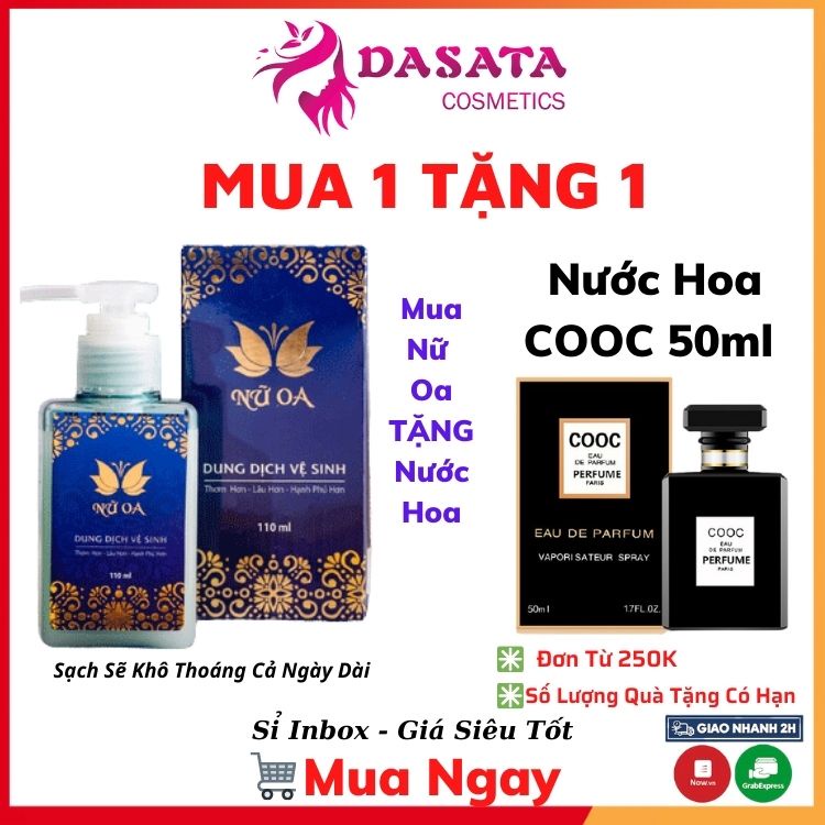 Dung Dịch Vệ Sinh Phụ Nữ Nữ Oa 110ml Hết Ngứa Cô Bé 2 Tuần Làm Sạch Se Khít Làm Hồng Vùng Kín Thơm Tho Khô Thoáng DASATA