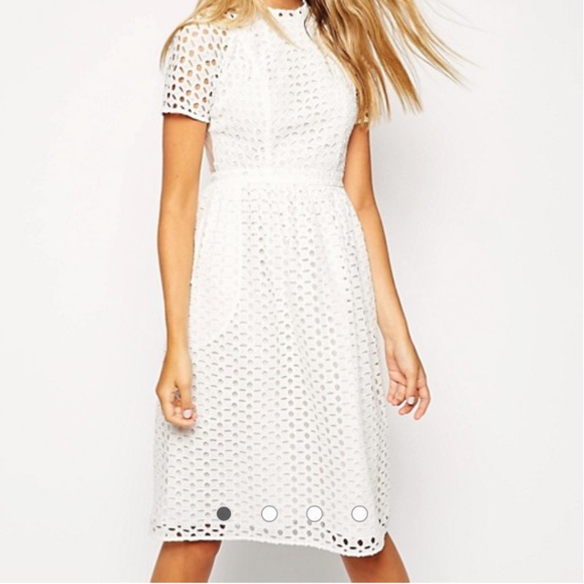 Asos aut váy trắng sz 6 chính hãng