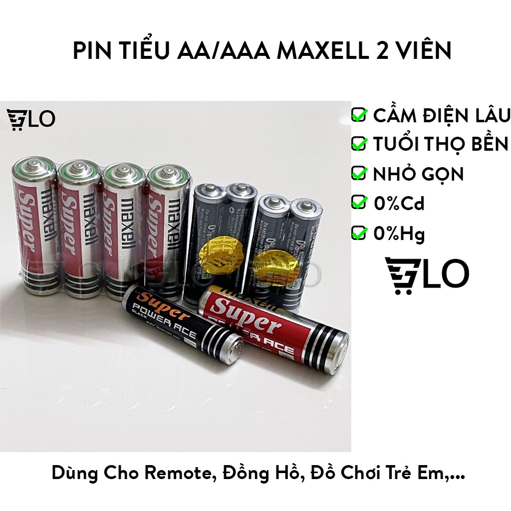 1 Cặp Pin Tiểu AAA/AA Maxell Chính Hãng Loại 1 (Pin Tiểu Nhỏ)