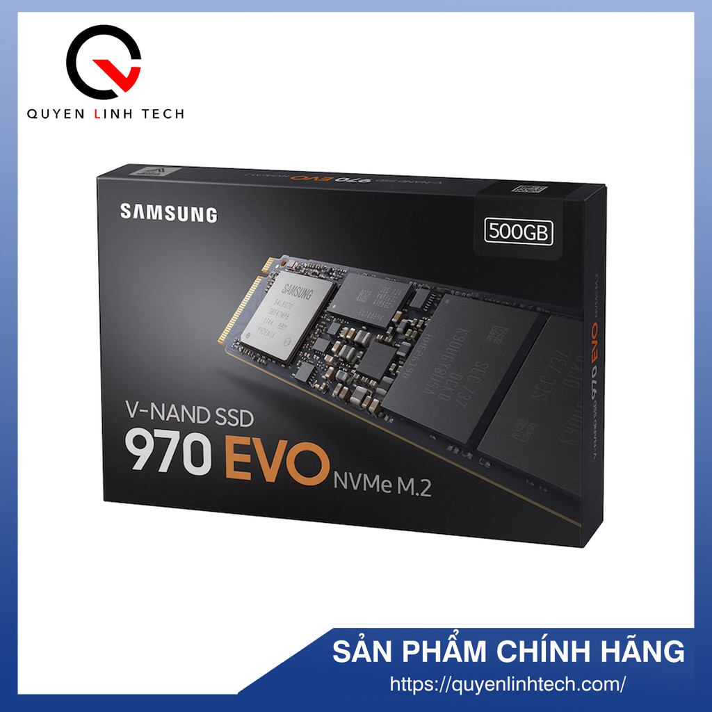 Ổ cứng SSD Samsung 970 Evo 500GB NVMe M2 PCIe 2280 (MZ-V7E500BW) - Bảo hành chính hãng 3 năm