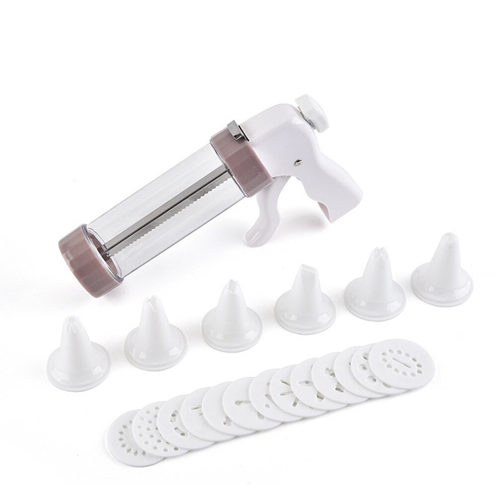 Bộ tạo hình bánh quy cookie press 20 mặt nhựa