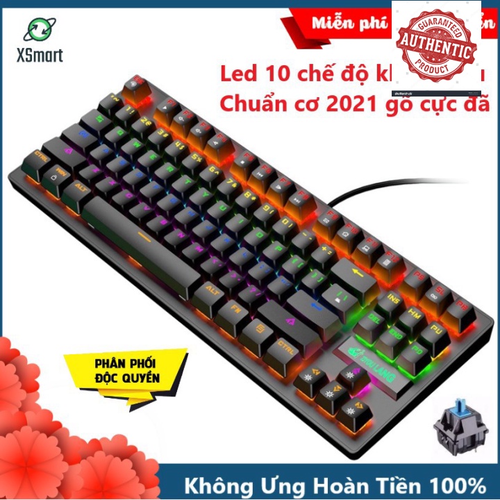 Bàn phím cơ chơi game Crack K2 PRO Led 10 chế độ khác nhau kiểu dáng gaming cho máy tính laptop pc