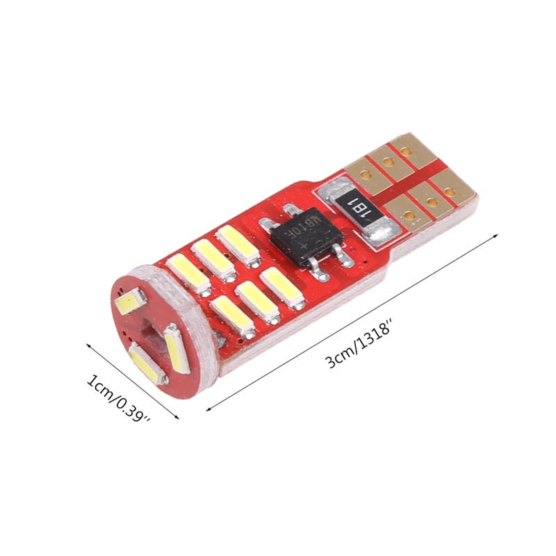 Bóng Đèn LED 15-SMD T10 W5W LED 5W5 4014 Ánh Sáng Trắng Chất Lượng Cao