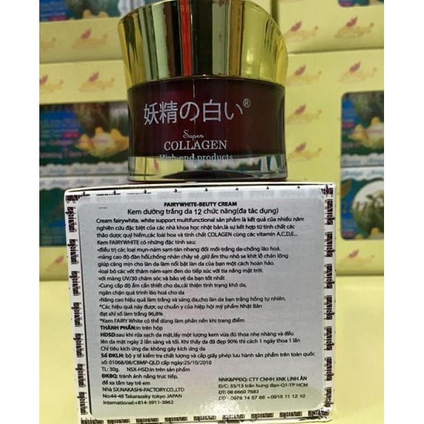 Kem dưỡng trắng da  FAIRY WHITE COLLAGEN NHẬT BẢN