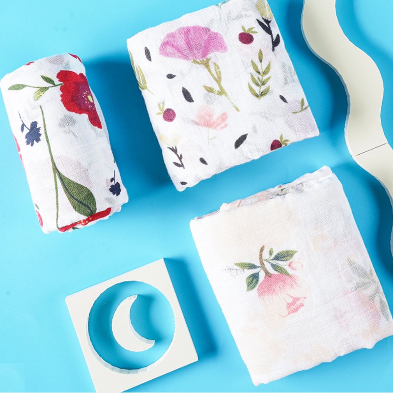 Chăn Quấn Em Bé Chất Liệu Cotton Mềm Mại In Họa Tiết Xinh Xắn