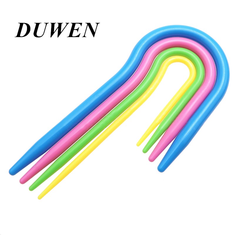 Set 4 kim đan len hình chữ U bằng nhựa DIY