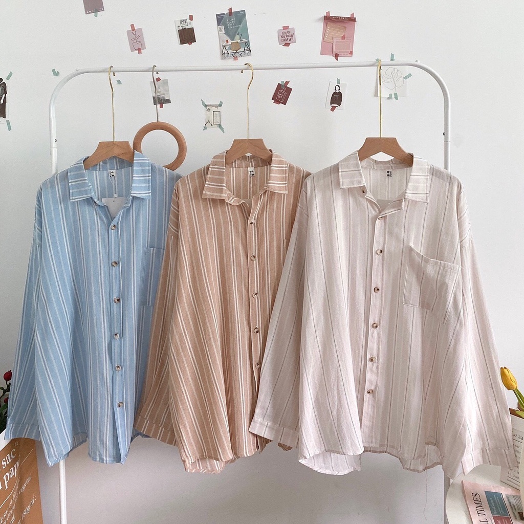 Áo sơ mi kẻ dáng rộng SV162