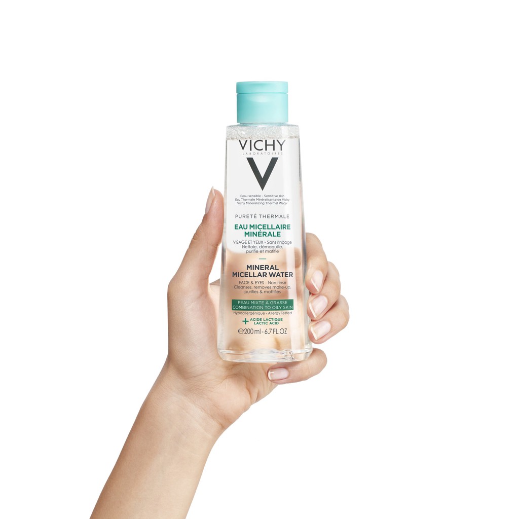 Vichy Nước Tẩy Trang Mineral Micellar Water Pureté Thermale Cho Da Hỗn Hợp Và Da Bóng Dầu 200ml